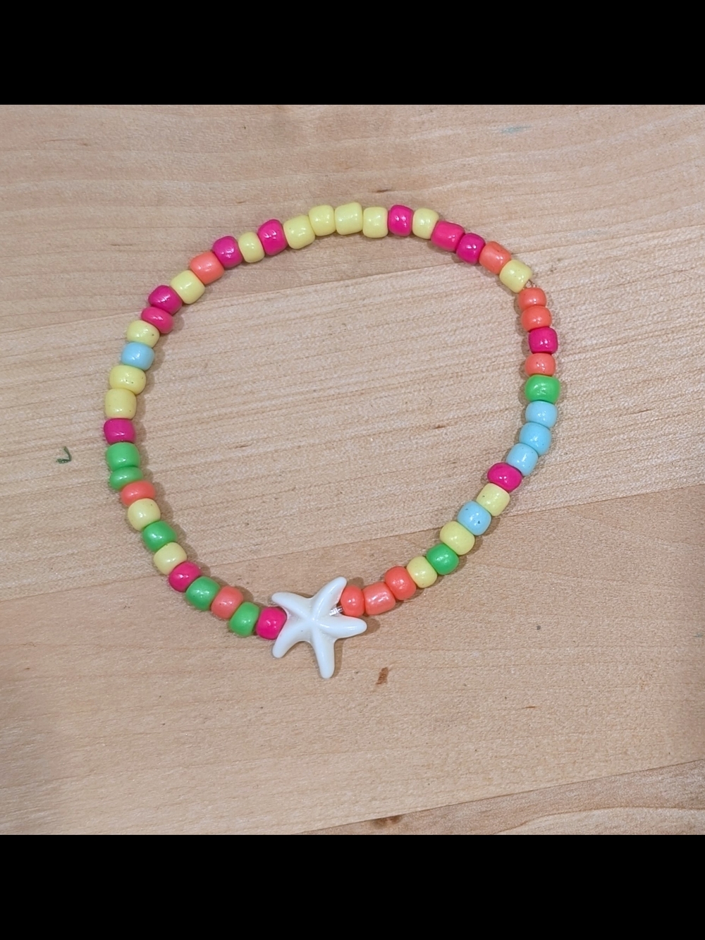 Multicolor Beaded Starfish stretch Bracelet